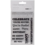 Kaisercraft A TOUCH OF GOLD Clear Acrylic Stamps 6.25"X4" 12pc - Image 2
