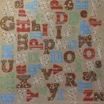 Retro Grandpa Chipboard Upper & Lowercase Alphabets 12” x 12” Sheet