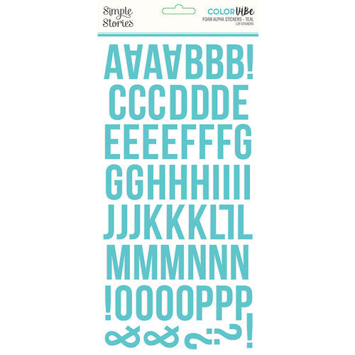 F5B80C4E-B325-4193-9BA9-4309EA9707DF.jpg Simple Stories COLOR VIBE TEAL Foam Alpha Letter Stickers - Image 1