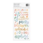 Pebbles Thickers SUNNY BLOOMS Foam Phrase Stickers 80pc - Image 2