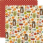 Echo Park Fall Is In The Air FALL FRIENDS 12x12 Cardstock Paper