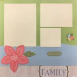 Premade Pages FAMILY FLOWER 12"X12" Scrapbook Page