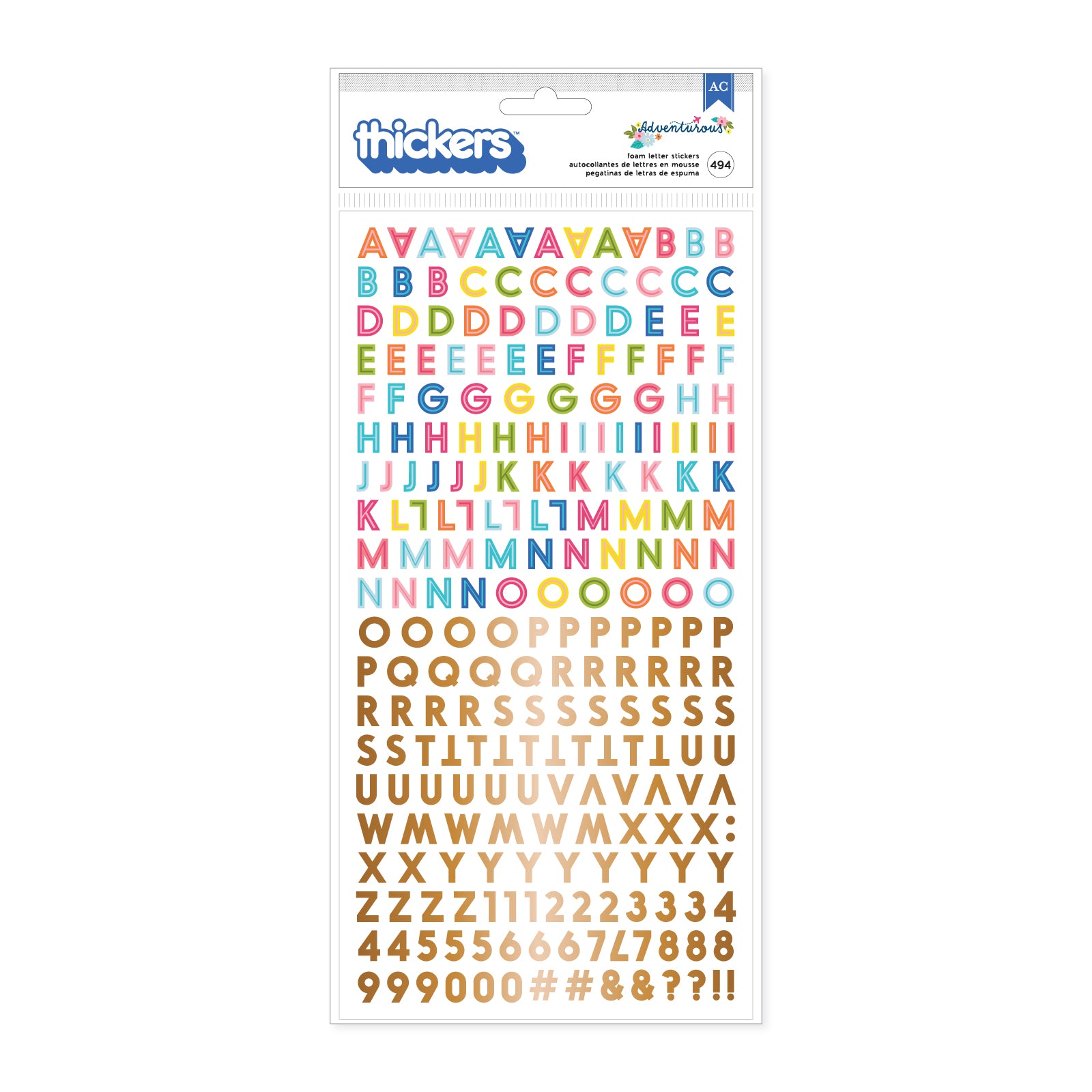 F939B022-356C-44DB-93F1-07360774A0FF.jpg American Crafts Thickers ADVENTUROUS Foam Letter Stickers - Image 1