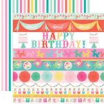 Echo Park Let’ s Party BORDER STRIPS 12"x12" Scrapbook Paper