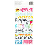 American Crafts Thickers Pebbles Fun in the Sun Puffy Phrase Stickers 148pc. - Image 2