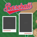 Scrapbook Customs Quick Pages BASEBALL LEFT & RIGHT 12"X12" Scrapbook Papers - Image 2