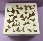 Darice Unfinished Wood Box SQUARE Laser Cut Top