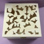 Darice Unfinished Wood Box SQUARE Laser Cut Top
