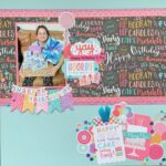 Echo Park It’s Your Birthday Girl DARK PINK MINT Solids 12"X12" Scrapbook Cardstock - Image 2