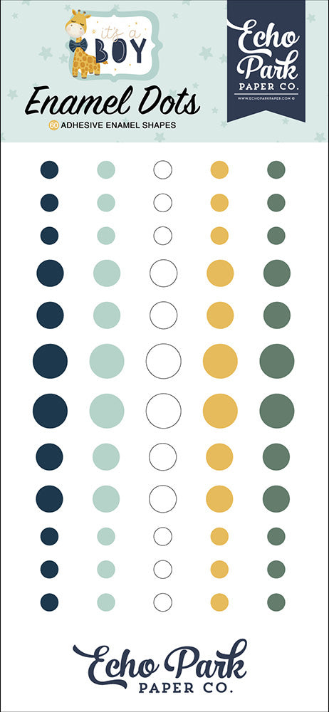 F9F23084-A468-4EBE-B890-8E19B76B1705.jpg Echo Park IT’S A BOY Adhesive Enamel Dots 60pc - Image 1