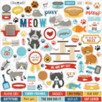 Echo Park I LOVE MY CAT 12"x12" Element Sticker