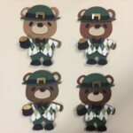 Teddy Bear LEPRECHAUN  Die Cut Embellishment