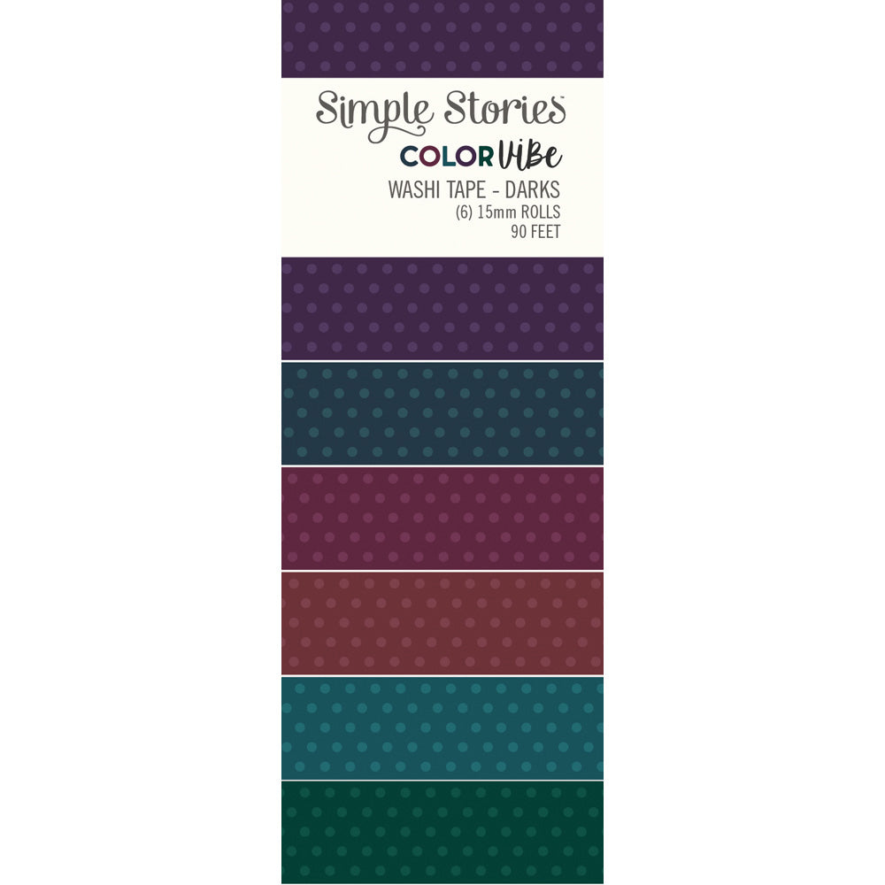FAD549FE-E2E6-4A31-A855-E643BD1387EE.jpg Simple Stories COLORVIBE DARKS Washi Tape - Image 1