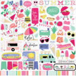 Echo Park BEST SUMMER EVER 12"x12" Element Sticker