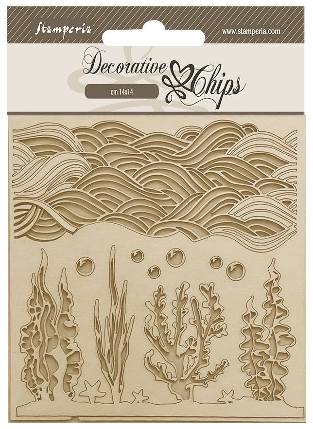 FBE7B516-190F-451C-B386-B99A76FB9695.jpg Stamperia Decorative Chips CORALS Underwater Chipboard 8pc - Image 1