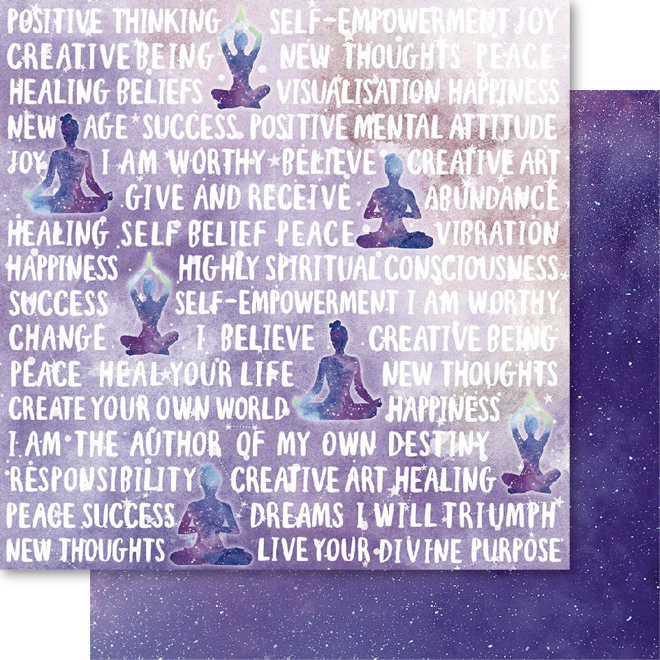 FC2734E7-09A8-4341-A07F-D6467F928BD6.jpg Bella Cosmos MANTRAS 12"X12" Scrapbook Paper - Image 1