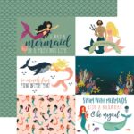 Echo Park Mermaid Tales 4x6 JOURNALING CARDS 12"x12" Paper