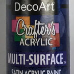 DecoArt Crafter's Acrylic DARK BLUE Multi-Surface Satin Paint 2oz