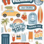 Echo Park SUMMER VIBES Chipboard Phrases