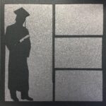 Page Frame GRADUATION Boy Black 12"x12" Scrapbook Overlay