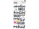 Thickers Pebbles CHASING ADVENTURES Foam Phrase Stickers 62 pc.