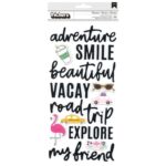 Thickers Pebbles CHASING ADVENTURES Foam Phrase Stickers 62 pc.
