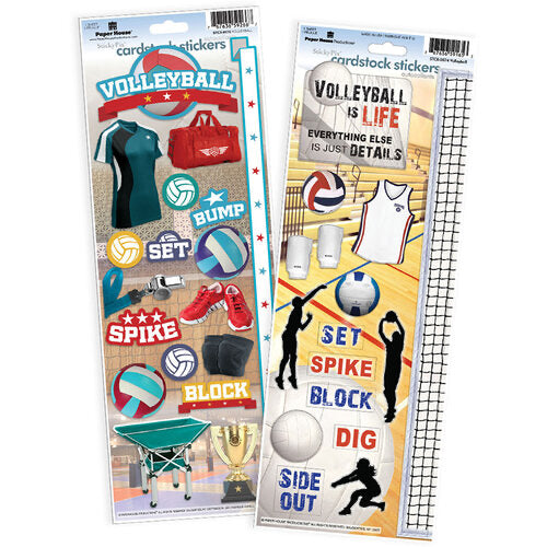 FF7750AE-26BE-4102-8A87-5FB3CA075419.jpg Paper House VOLLEYBALL Cardstock Sticker Value Pack - Image 1