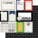 VOLLEYBALL DS SPORTS JOURNAL 12"x12" Scrapbook Paper