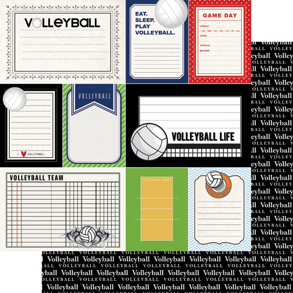 FFF3808F-67A0-454C-89A8-6A42380CC69B.jpg VOLLEYBALL DS SPORTS JOURNAL 12"x12" Scrapbook Paper - Image 1