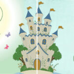 Disney FAIRYTALE CASTLE 12"X12" Scrapbook 2 Paper Sheet