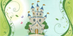 Disney FAIRYTALE CASTLE 12"X12" Scrapbook 2 Paper Sheet