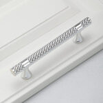 Silver Metallic Plastic CABINET HANDLE DIAMOND