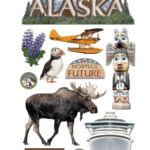 Paper House ALASKA 3D Stickers 13 pc