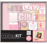 Me & My Big Ideas BABY GIRL Mambi Kit 8”X8” Premade Scrapbook Album