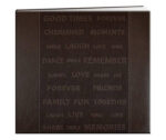 Pioneer 8”X8” EMBOSSED WORDS BROWN Post Bound Memory Scrapbook Album - Image 2