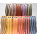 May Arts IVORY STRIPES 1.5" Ribbon 1 yard yd