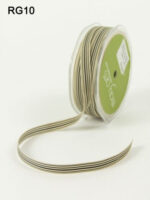 May Arts 3/8" Grosgrain IVORY STRIPE RIBBON 1 yard yd - Image 3