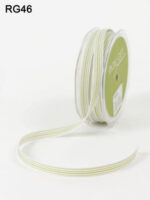 May Arts 3/8" Grosgrain IVORY STRIPE RIBBON 1 yard yd - Image 5
