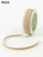 May Arts 3/8" Grosgrain IVORY STRIPE RIBBON 1 yard yd - Image 2