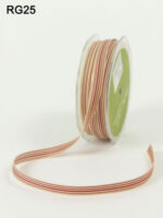May Arts 3/8" Grosgrain IVORY STRIPE RIBBON 1 yard yd - Image 4