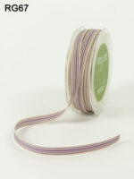 May Arts 3/8" Grosgrain IVORY STRIPE RIBBON 1 yard yd - Image 7