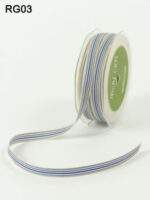 May Arts 3/8" Grosgrain IVORY STRIPE RIBBON 1 yard yd - Image 14
