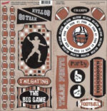 Moxxie GRID IRON FOOTBALL 12"X12" Scrapbook Kit 5pc - Image 2