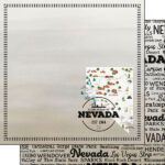 NEVADA POSTAGE MAP 12"X12" Scrapbook Travel Paper