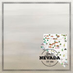 NEVADA POSTAGE MAP 12"X12" Scrapbook Travel Paper - Image 2