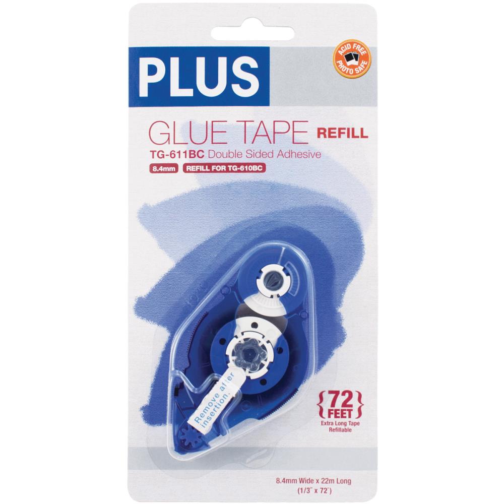 IMG-1218.jpg PLUS Glue Tape Runner REFILL Double Sided Permanent Adhesive 72ft Long - Image 1