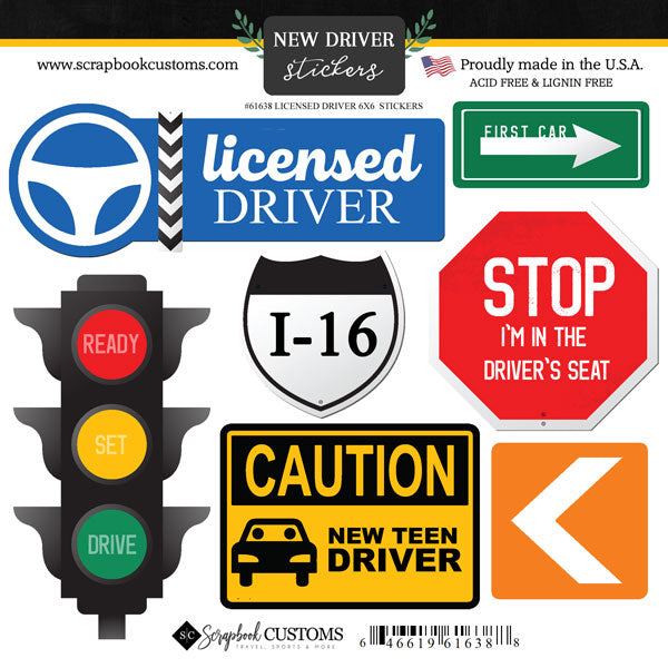 IMG-1572.jpg Scrapbook Customs NEW DRIVER 6X6 Stickers 7pc - Image 1