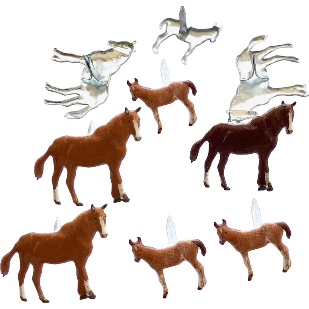 IMG-1605.jpg Eyelet Outlet HORSE PONY Brads 12pc - Image 1