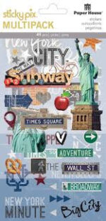 Paper House Sticky Pix Multipack NEW YORK Stickers 49 pc - Image 2