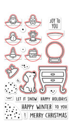 Lawn Fawn LITTLE SNOW GLOBE DOG Stamps & Die SET - Image 9